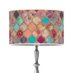 Glitter Moroccan Watercolor 12" Drum Lamp Shade - Poly-film