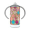 Glitter Moroccan Watercolor 12 oz Stainless Steel Sippy Cups - FRONT