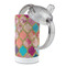 Glitter Moroccan Watercolor 12 oz Stainless Steel Sippy Cups - Top Off