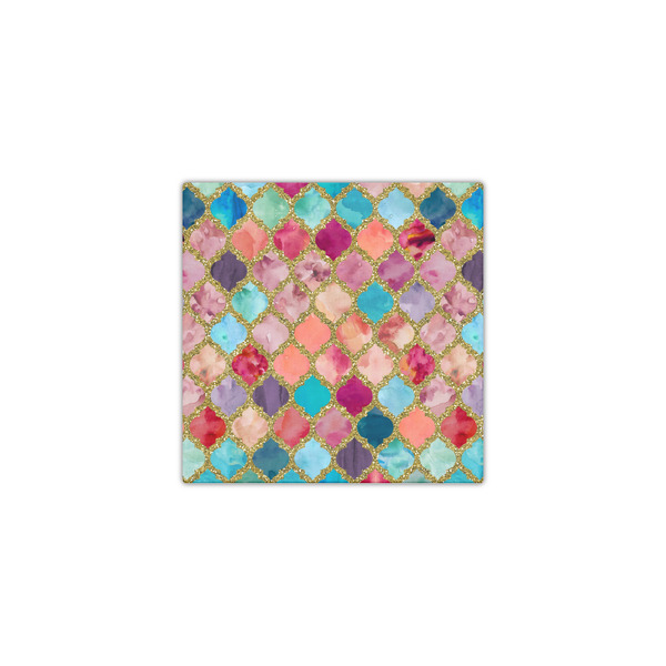 Glitter Moroccan Watercolor 12x12 - Canvas Print - Front View