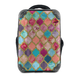 Glitter Moroccan Watercolor 15" Hard Shell Backpack