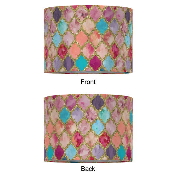 Glitter Moroccan Watercolor 16" Drum Lampshade - APPROVAL (Fabric)