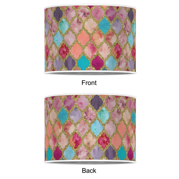 Glitter Moroccan Watercolor 16" Drum Lampshade - APPROVAL (Poly Film)