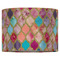 Glitter Moroccan Watercolor 16" Drum Lampshade - FRONT (Fabric)