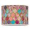 Glitter Moroccan Watercolor 16" Drum Lampshade - FRONT (Poly Film)