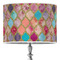 Glitter Moroccan Watercolor 16" Drum Lampshade - ON STAND (Poly Film)