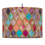 Glitter Moroccan Watercolor Drum Pendant Lamp