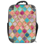 Glitter Moroccan Watercolor Hard Shell Backpack