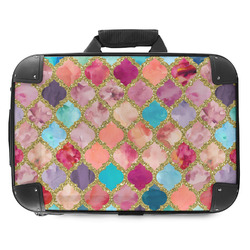 Glitter Moroccan Watercolor Hard Shell Briefcase - 18"