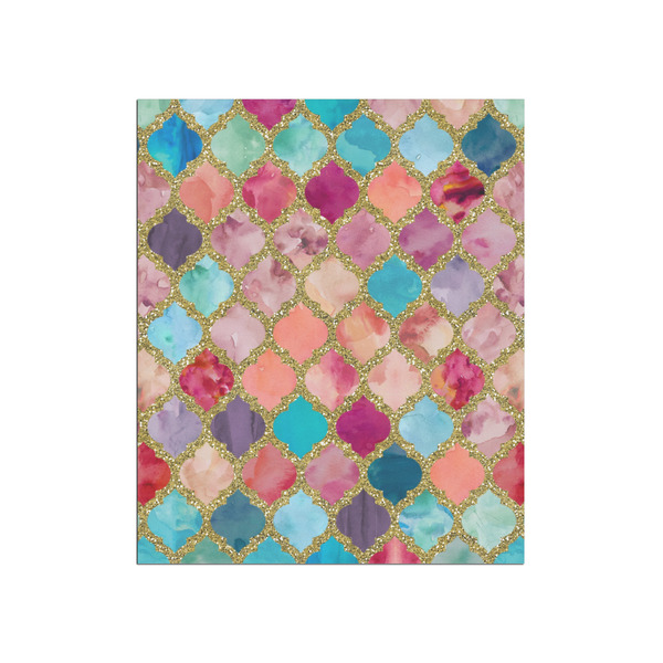 Custom Glitter Moroccan Watercolor Poster - Matte - 20x24