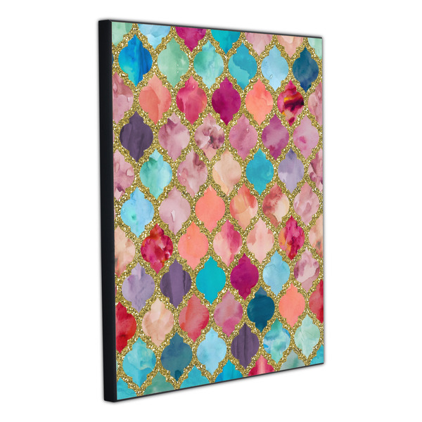 Glitter Moroccan Watercolor 20x24 Wood Print - Angle View