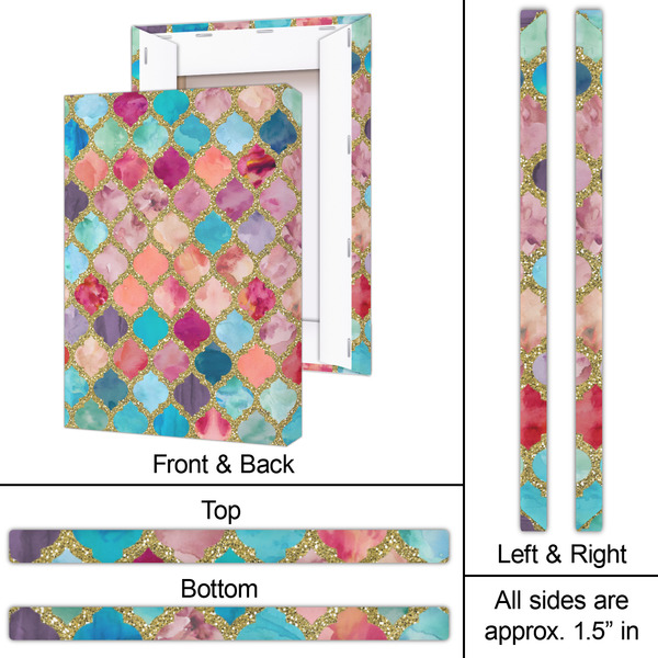 Glitter Moroccan Watercolor 20x30 - Canvas Print - Approval