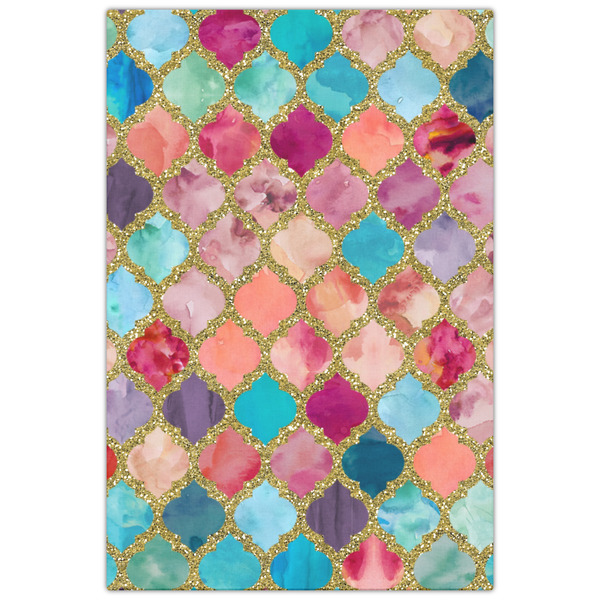 Glitter Moroccan Watercolor 20x30 - Canvas Print - Front View