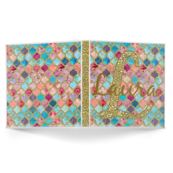 Glitter Moroccan Watercolor 3-Ring Binder Approval- 1in