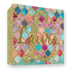 Glitter Moroccan Watercolor 3 Ring Binder - Full Wrap - 3"