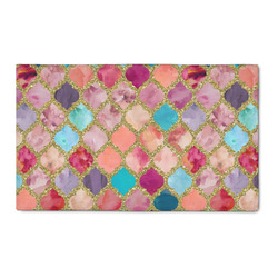 Glitter Moroccan Watercolor 3' x 5' Indoor Area Rug