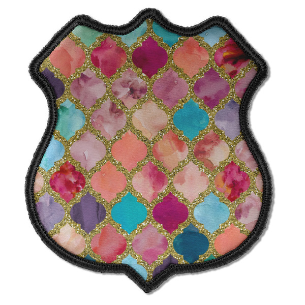 Glitter Moroccan Watercolor 4 Point Shield