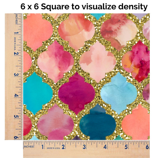 Glitter Moroccan Watercolor 6x6 Swatch of Fabric