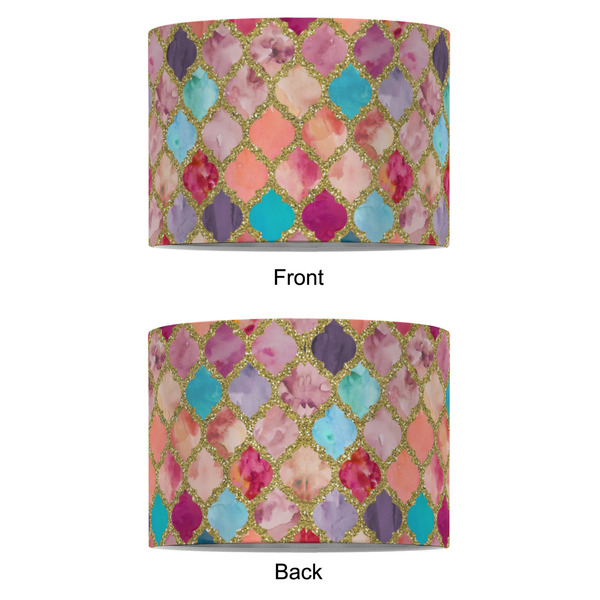 Glitter Moroccan Watercolor 8" Drum Lampshade - APPROVAL (Fabric)