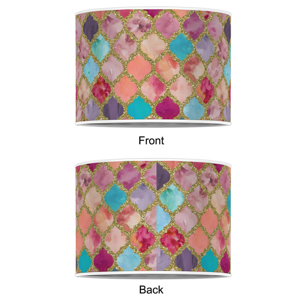 Glitter Moroccan Watercolor 8" Drum Lampshade - APPROVAL (Poly Film)