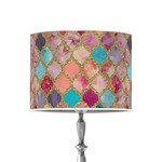 Glitter Moroccan Watercolor 8" Drum Lamp Shade - Poly-film