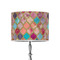 Glitter Moroccan Watercolor 8" Drum Lampshade - ON STAND (Poly Film)