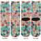 Glitter Moroccan Watercolor Adult Crew Socks - Double Pair - Front and Back - Apvl