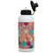 Glitter Moroccan Watercolor Aluminum Water Bottle - White Front