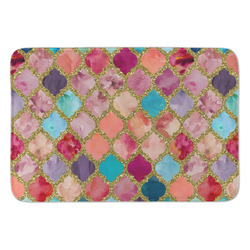 Glitter Moroccan Watercolor Anti-Fatigue Kitchen Mat