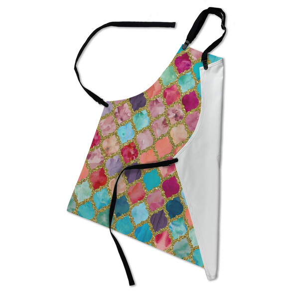 Glitter Moroccan Watercolor Apron - Folded
