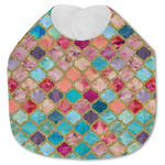 Glitter Moroccan Watercolor Jersey Knit Baby Bib