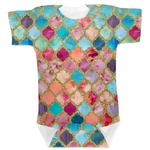 Glitter Moroccan Watercolor Baby Bodysuit