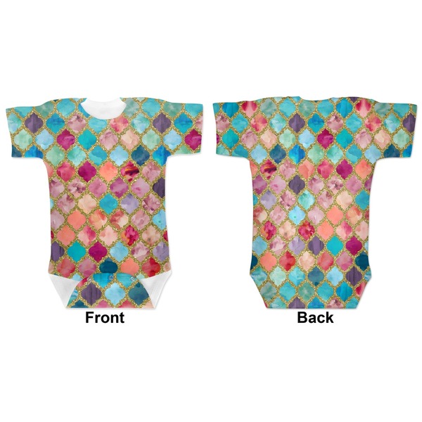 Glitter Moroccan Watercolor Baby Bodysuit Approval