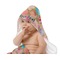Glitter Moroccan Watercolor Baby Hooded Towel on Child
