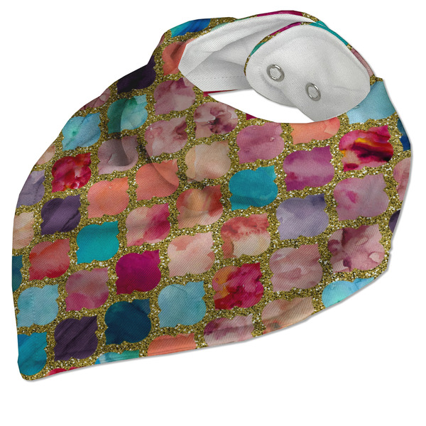 Glitter Moroccan Watercolor Bandana Closed