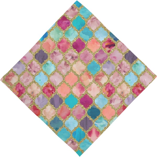 Glitter Moroccan Watercolor Bandana - Full View