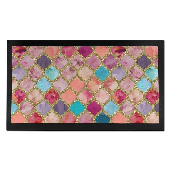 Glitter Moroccan Watercolor Bar Mat - Small - FRONT