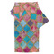 Glitter Moroccan Watercolor Bath Towel Set - 3 Pcs
