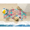 Glitter Moroccan Watercolor Beach Towel Lifestyle