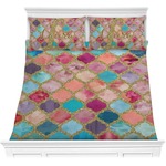 Glitter Moroccan Watercolor Comforter Set - Full / Queen