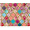 Glitter Moroccan Watercolor Woven Fabric Placemat - Twill