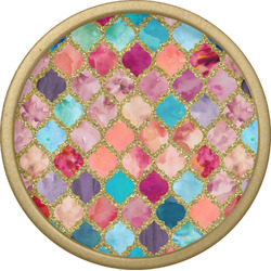 Glitter Moroccan Watercolor Cabinet Knob - Gold