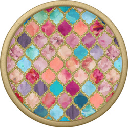 Glitter Moroccan Watercolor Cabinet Knob - Gold