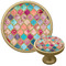 Glitter Moroccan Watercolor Cabinet Knob - Gold