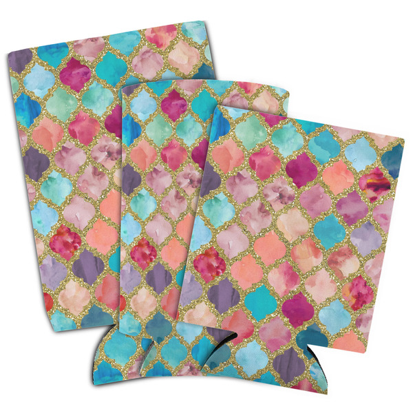 Glitter Moroccan Watercolor Can Coolers - PARENT/MAIN