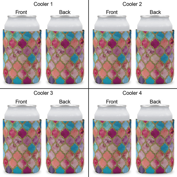 Glitter Moroccan Watercolor Can Sleeve (Approval)