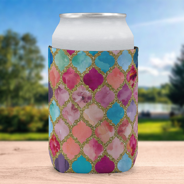 Glitter Moroccan Watercolor Can Sleeve - LIFESTYLE (single)