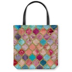 Glitter Moroccan Watercolor Canvas Tote Bag - Small - 13"x13"