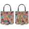 Glitter Moroccan Watercolor Canvas Tote - Front and Back