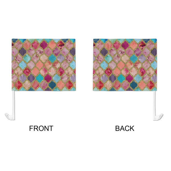 Glitter Moroccan Watercolor Car Flag - Large - APPROVAL